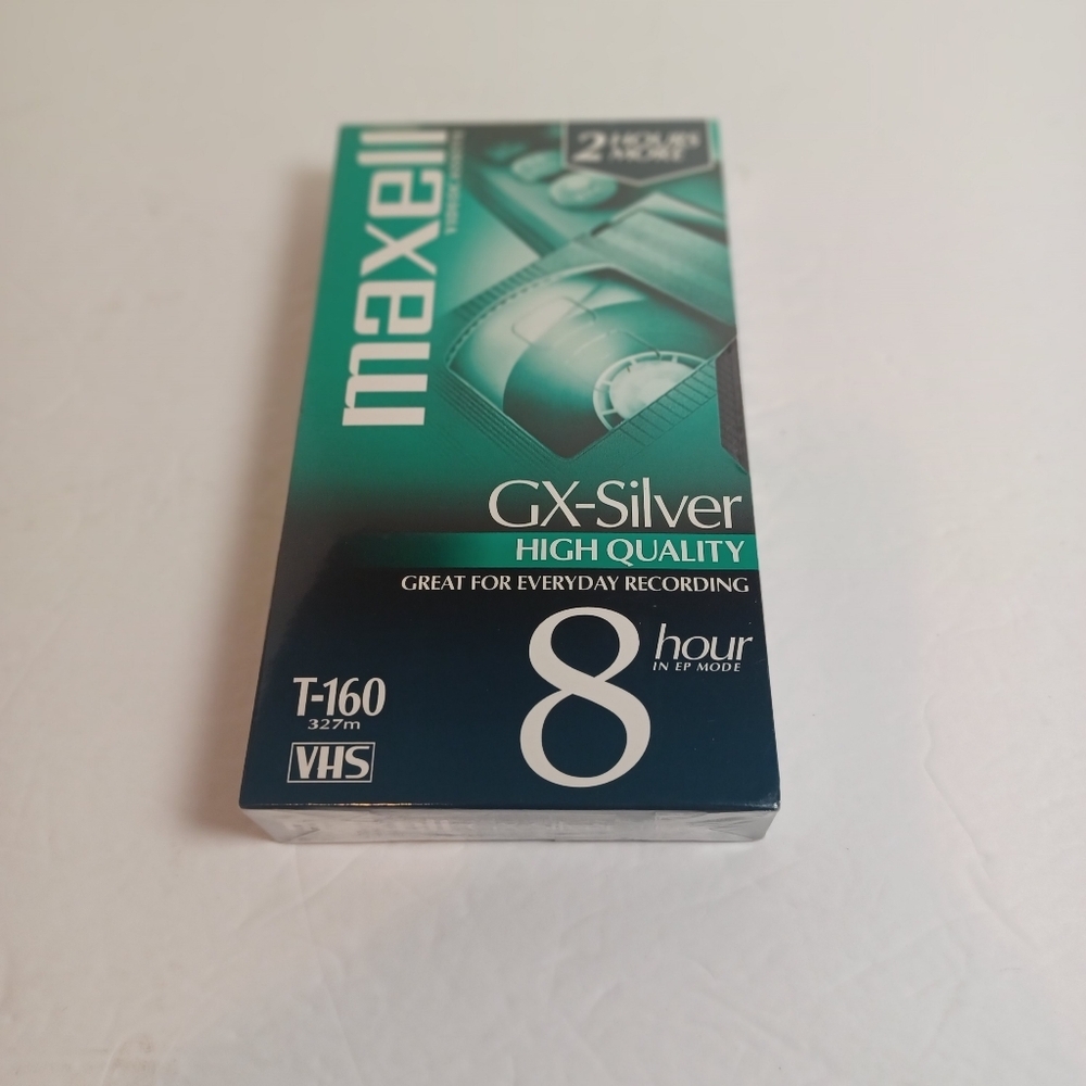 Maxell 8 hours GX-Silver Video Tape VHS Blank Brand New